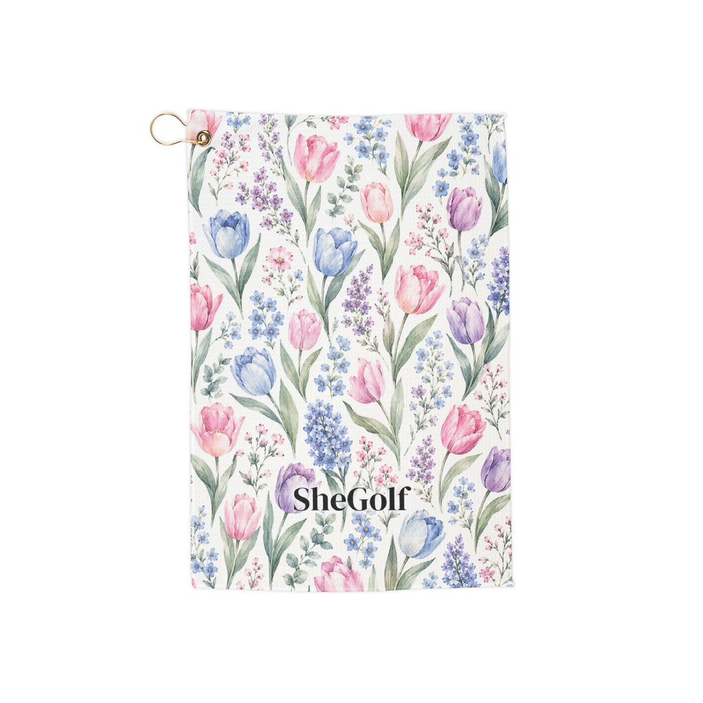 Sunday Tulip Golf Towel