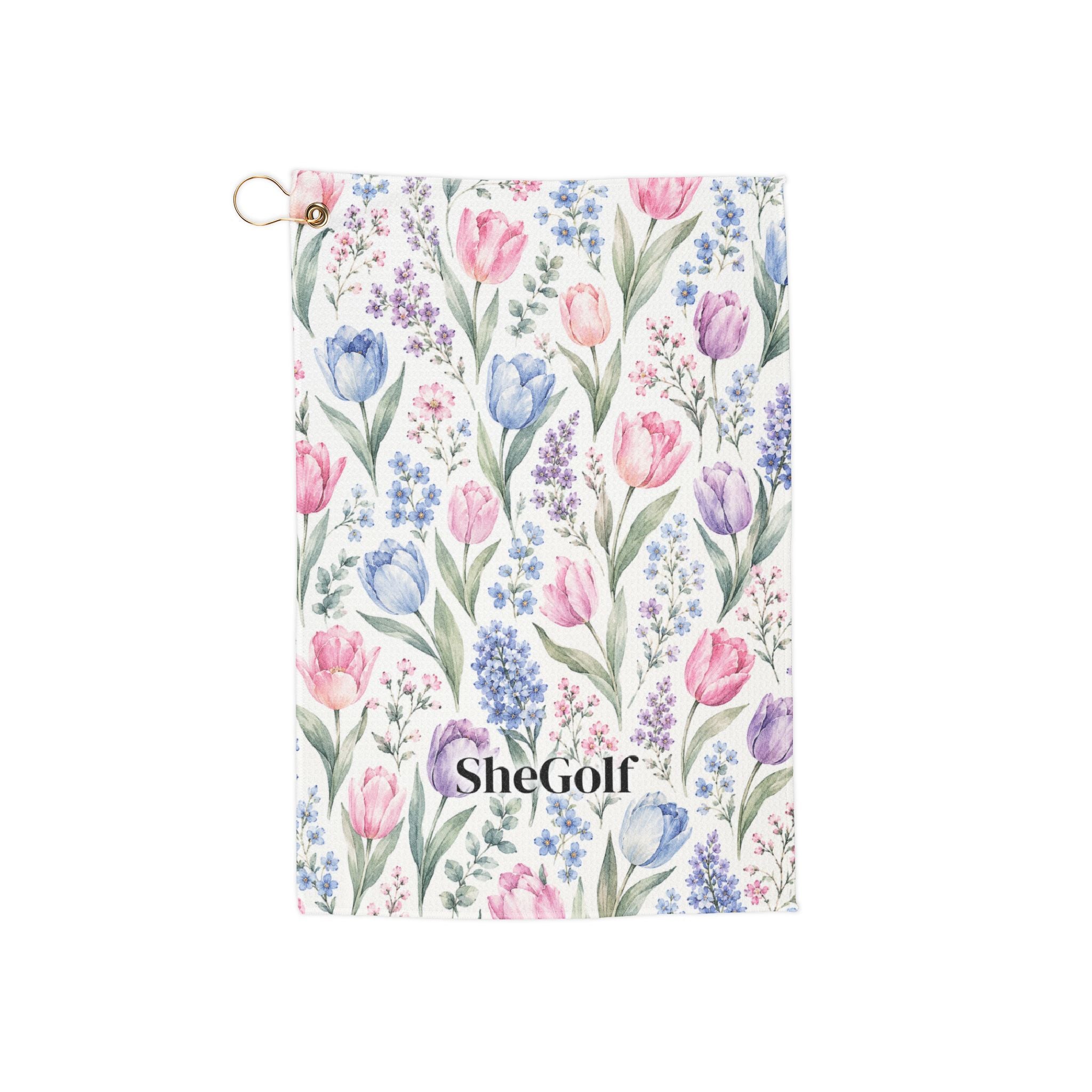 Sunday Tulip Golf Towel